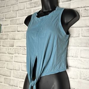 Lululemon Cropped Tank Top With Tie Size 4 Sea Green Small XS